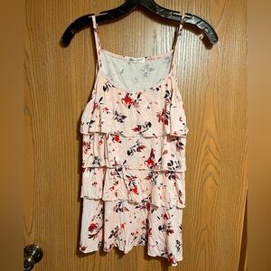 Pink Floral Ruffle Camisole